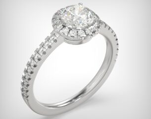 PAVE SOLITAIRE RING  ENG143